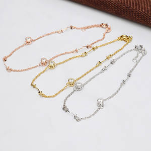 Pulsera de Plata S925 Wenchi con Diseño Circular Elegante para Mujer, Accesorio de Joyería DIY con Perlas, Componentes de Abalorios con Orificio Vacío - Product Image 1