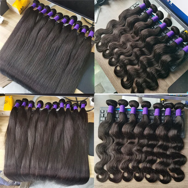 10A Mink Brazilian Virgin Hair 14A 100% Raw Hair Vendor Virgin Cuticle Aligned Body Wave Human Hair Bundles With Lace Closure