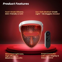 Lumière LED infrarouge de qualité médicale, portable, en silicone, 1064 nm, 850 nm, 665 nm, 460 nm, thérapie par lumière rouge pour les soins de santé du visage