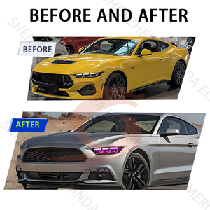 Assemblage de phares à LED pour voiture RGB Feu avant rouge style œil de démon Type 24-25 pour <span class=keywords><strong>Ford</strong></span> <span class=keywords><strong>Mustang</strong></span> S650 <span class=keywords><strong>GT</strong></span> 2024 2025 15-25 All New Tpye - Product Image 2