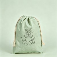 Sac à cordon en toile robuste et personnalisé, motif dessin animé, écologique, avec poignée, logo sérigraphié, réutilisable et lavable pour la maison