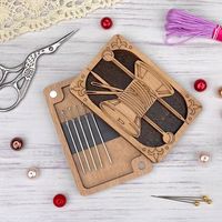 Personalisierter Magnetischer Nadelhalter aus Holz mit Individuellem Muster für Nähen und Stricken