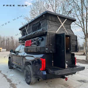 Camper amovible pour camion, type pop-up, en aluminium, à parois souples, compatible avec les bacs de camion Toyota Tundra de 5,5 pi, 6 pi et 6,5 pi - Product Image 1
