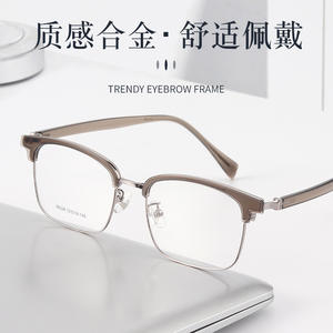 Nouvelles lunettes de style professionnel, monture rectangulaire demi-cerclée, ultra-légères, monture TR, modèle 98328, montures de lunettes unisexes - Product Image 3