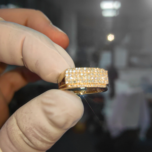 Hip Hop Fabricante Iced Out Sólido 10K Oro 1.37ct VS1 Lab Grown Dia Anillo para Hombres Mujeres Joyería personalizada - Product Image 3