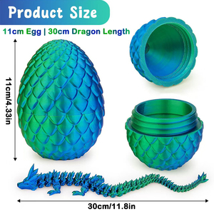 Misterioso Huevo <span class=keywords><strong>de</strong></span> <span class=keywords><strong>Dragón</strong></span> 3D con <span class=keywords><strong>Cola</strong></span> Articulada, Figura <span class=keywords><strong>de</strong></span> <span class=keywords><strong>Dragón</strong></span> <span class=keywords><strong>de</strong></span> 30 cm, Juguete Antiestrés, Regalo Único <span class=keywords><strong>de</strong></span> Pascua/Navidad para Niños - Product Image 3