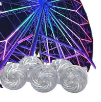 Haute luminosité 18LED RGB Pixel Light Turbo LED pour manèges d'attractions paysage 60mm Cabochon UCS2903/DMX512 DC24V IP68 PC en plastique