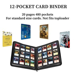 FX Prêt à expédier, classeur pour cartes à collectionner à 12 pochettes, 480 pochettes, en cuir PU, avec fermeture éclair, pour Pokemon MTG TCG Yugioh, personnalisable OEM - Product Image 2