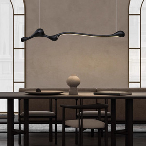 Candelabro creativo <span class=keywords><strong>de</strong></span> diseñador para restaurante, lámpara <span class=keywords><strong>de</strong></span> mesa <span class=keywords><strong>de</strong></span> comedor <span class=keywords><strong>de</strong></span> estilo Wabi-Sabi <span class=keywords><strong>de</strong></span> <span class=keywords><strong>madera</strong></span> natural, luz colgante <span class=keywords><strong>de</strong></span> <span class=keywords><strong>madera</strong></span> maciza - Product Image 3