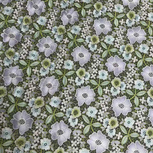 Tissu <span class=keywords><strong>en</strong></span> dentelle florale soluble dans l'eau de haute qualité, écologique, 100% polyester, dentelle <span class=keywords><strong>guipure</strong></span> pour <span class=keywords><strong>robe</strong></span> de mariée, dentelle élégante - Product Image 4
