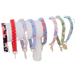 Custom High Quality Cat Collar Polyester Pet Collars Wholesale Cheap Adjustable Pet Dog Cats Collar With Colorful Bells