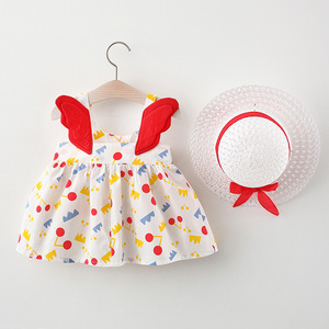 Robes de Fille à Fleurs en Chiffon pour Bébés, Nouveauté, avec Ailes Rouges Cousues et Design Adorable, Vente en Gros, Origine Chine - Product Image 2