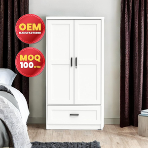 Organisateur de garde-robe moderne blanc sur mesure du fabricant malaisien OEM meubles de chambre à coucher pour salon meubles de maison chambre à coucher - Product Image 1