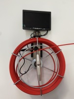 Endoscope de caméra d'inspection de tuyau d'égout avec diamètre d'objectif de 23mm, câble de travail de 30m, écran de 7 pouces