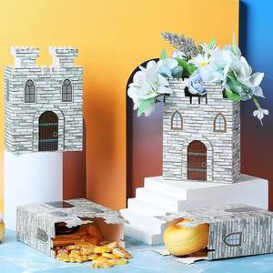 12 boîtes à cadeaux en forme <span class=keywords><strong>de</strong></span> château, décorations <span class=keywords><strong>de</strong></span> fête médiévale, boîtes à cadeaux en <span class=keywords><strong>carton</strong></span>, château <span class=keywords><strong>de</strong></span> chevalier, <span class=keywords><strong>princesse</strong></span>, boîte à bonbons pour la décoration <span class=keywords><strong>de</strong></span> fête - Product Image 5