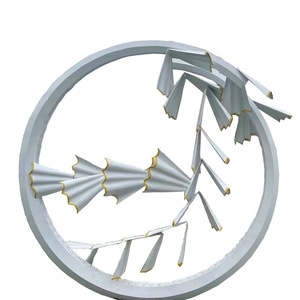 Jiahua Stainless Steel Circular Sculpture Abstract Geometric Outdoor Floor Mount <b>Large</b> Decorative <b>Ornament</b> - Product Image 4