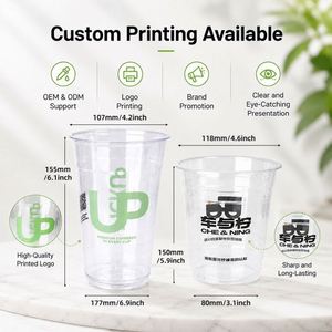 Gobelets en plastique jetables 32oz (107mm de diamètre) pour usage extérieur, en PET, personnalisables par impression numérique, pour boissons fraîches, festivals saisonniers - Product Image 3