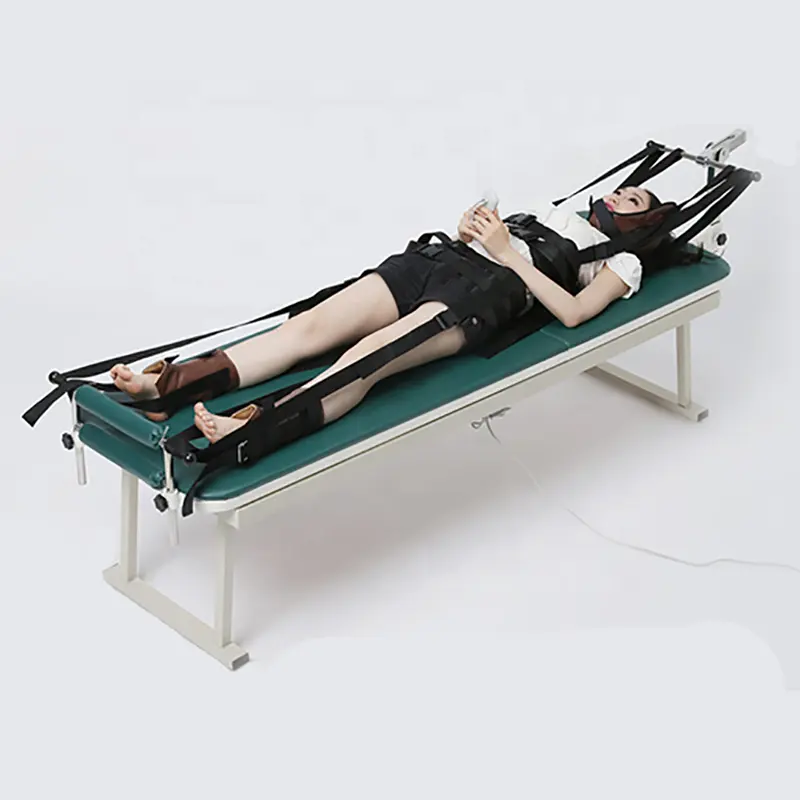 安全で便利な病院の頸部および腰部電気格納式理学療法牽引ベッド