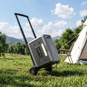 Estación de Batería Externa <span class=keywords><strong>Solar</strong></span> LFP de 2160Wh 2400W <span class=keywords><strong>con</strong></span> Carro de Transporte Plegable, Compatible <span class=keywords><strong>con</strong></span> OEM y ODM, en Stock en EE. UU. y la UE para Entrega Rápida - Product Image 1