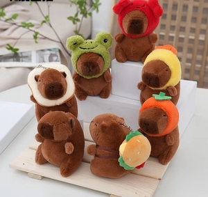 En STOCK nuevo caliente suave lindo Kawaii peluches Animal hámster Capybara llavero <span class=keywords><strong>Capibara</strong></span> Capybara peluche llavero - Product Image 2