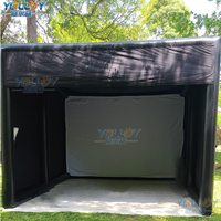 Simulador de Golf inflable, carpa de entrenamiento con Panel frontal y suelo