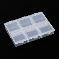 MM-PB054 boîte à pilules transparente à 6 compartiments avec imprimé Braille