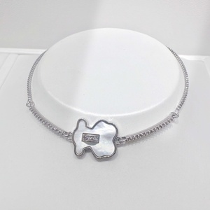 custom plata 925 sterling silver cross hip hop <b>bracelet</b> everyday girls korean gold plated letter <b>shell</b> fashion charm <b>bracelets</b> - Product Image 2