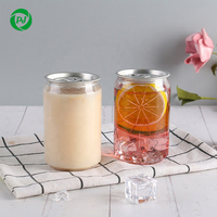 Bouteille de boisson en PET jetable à impression numérique d'une capacité de 500ml et 650ml, couvercle à ouverture facile pour eau pétillante, thé à bulles, jus et soda.