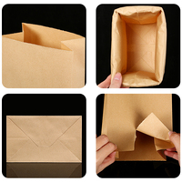 Groothandel 12*7*21,5cm voedselverpakking witte bruine kraftpapieren broodzak recycleerbare vetwerende voedselpapieren zak aangepaste logo's mogelijk