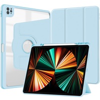 Étui de tablette rotatif antichoc de luxe à trois volets pour Air 13 2024 2025 et iPad Pro 12,9 pouces avec support pour stylet