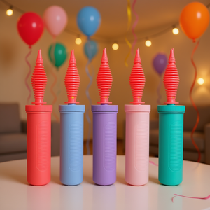 Party Love Inflador <b>Round</b> Plastic Air Pump Durable For Parties Birthday Supplies 12 Pcs - Product Image 3