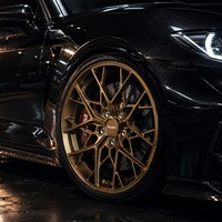 Rines Monobloque Forjados para Audi RS3 RS4 RS5 19, 20", Diseño Cóncavo, Negro Brillante, 12, 000T, Rines Forjado Rendimiento
