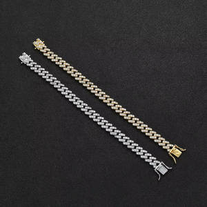 Hip Hop <b>Cuban</b> Bracelet 10mm <b>Cuban</b> Bracelet for Men Tanjing Fashion Lijing Necklace - Product Image 1