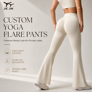 JIEJIN Leggings de <span class=keywords><strong>sport</strong></span> et de yoga personnalisés pour femmes, effet ventre plat et remonte-fesses, anti-transparence pour les squats, pour la gym et le fitness - Product Image 1