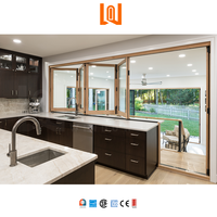 Diseño elegante sin costuras para interiores y exteriores, ventana plegable de aluminio, ventana de vidrio para balcón