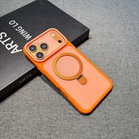 Casing Magnetik dengan Penyangga Cincin Kompatibel untuk iPhone 17 16 15 14 13 Pro Max, Permukaan Matte, Anti Benturan