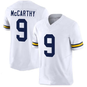 Groothandel 2025 Michigan College 2 Blake Corum 9 J.J. McCarthy F.U.S.E. Beperkte oplage Navy gestikte voetbaltenues - Product Image 6