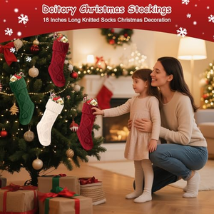 2026 Custom Wholesale Logo Xmas Gift Large <b>Cheap</b> Knit Gift Bulk Red <b>Christmas</b> Embroidered <b>Stocking</b> - Product Image 4