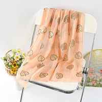 Châle personnalisé pour femmes en or Nouvelle arrivée Décoration Feuille Libellule Imprimé Écharpe Pashmina