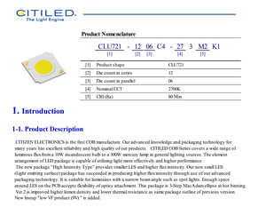 Chip LED COB Citizen CLU721-1206C4-50AL7K3 5000K 70CRI, 61.7W, 5084lm, 19x19mm, Alta Intensidad para Proyector - Product Image 2