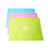 Set Peralatan Panggang 2-Piece Berkualitas Tinggi Ramah Lingkungan dari Silikon Murni, Alas Panggang dan Alas Penggiling Adonan dengan Tanda Ukuran