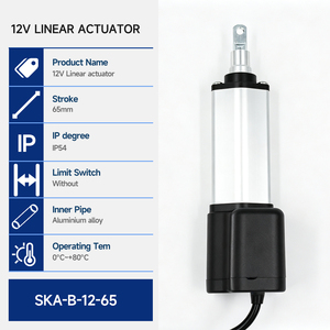 Actuador Lineal Miniatura THCOO DC 12V 6W, Actuador Motorizado Eléctrico de Bajo Ruido IP44, 100N Torque 3000, para Bicicleta Eléctrica, <span class=keywords><strong>Barco</strong></span>, Ventilador - Product Image 2