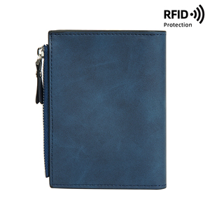 2024 New Vintage Large Capacity Short Style Zipper <strong>Wallet</strong> With Button for Men,Male PU Leather Coin Purse RFID Card Holder Case - Product Image 3