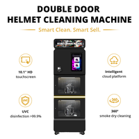 Máquina Expendedora Automática de Limpieza y Desinfección de Cascos con Pago por SDK, Puertas Dobles y Pantalla Táctil de 15.6 Pulgadas