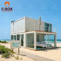 Villa modulaire préfabriquée de luxe Cbox pour unités de vie extérieures résistantes au vent, bureaux, résidences, maison conteneur en kit