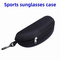 Étui rigide pour lunettes de soleil en fibre de carbone 3D avec fermeture éclair, boîte à lunettes portable, protection pour lunettes