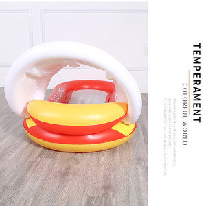 Tumbona Flotante Inflable Mori Yuho de 160x90cm con Toldo Parasol, Reposera para Piscina al Aire Libre, Hamaca Acuática para Adultos - Product Image 4