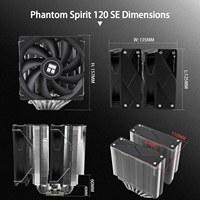 Disipador térmico para CPU Thermalright Phantom Spirit 120 Black con tecnología AGHP 4.0 para AMD e Intel
