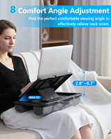 Oatsbas Bureau multifonctionnel pour ordinateur portable avec boîte de rangement, station de travail compatible ordinateur portable/livre pour une utilisation multi-scénarios (lit, voiture, canapé)