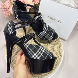 Chaussures Femmes Scarpe Donna <b>Pole</b> <b>Dance</b> Shoes Large Size 15CM Open Toe Model Stripper Platform High Heels - Product Image 4